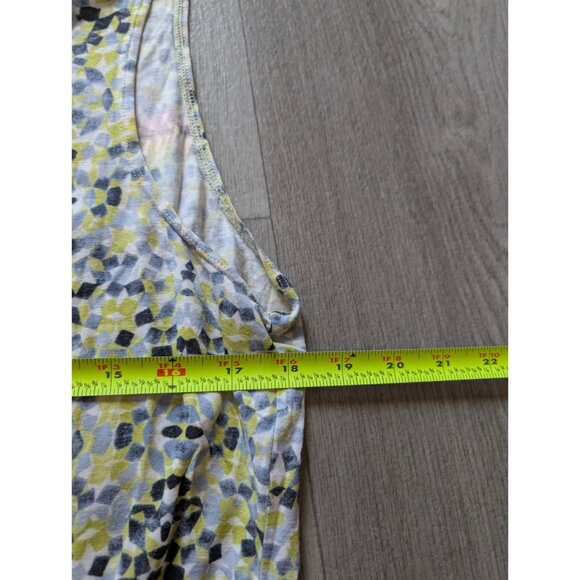 Cabi Womens Sleeveless Draped Top M Yellow/Gray/Black Abstract Print Lightweight - Picture 7 of 7